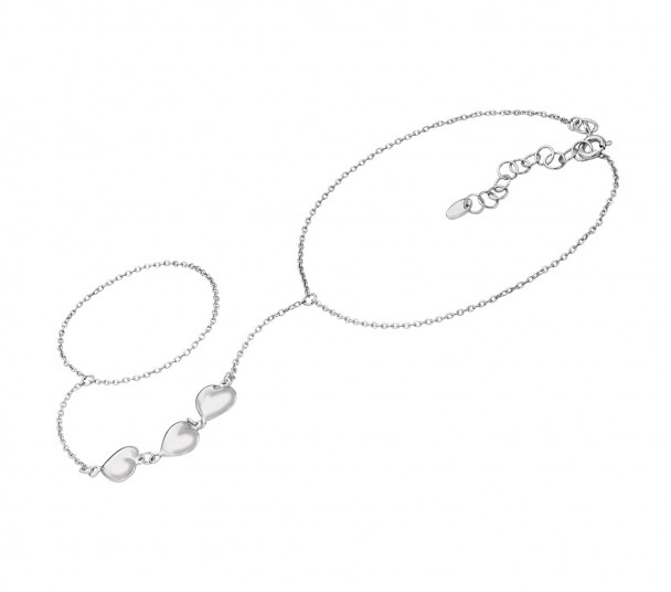 Срібний слейв-браслет з колекції "В стилі TANGO" з родирование. Артикул 820171С  розмір 170 - Фото 1