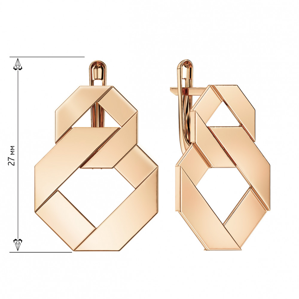 Gold earrings. Article 400268  - Photo 2