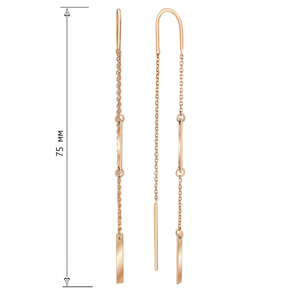 Golden broach earrings. Article 580110  - Photo 2