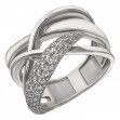 Серебряное кольцо с фианитами и эмалью. Артикул 330134А  размер 17.5 - Фото 2