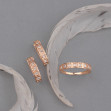Золоті сережки з фіанітами. Артикул 490005  - Фото 4