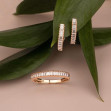Золотое кольцо со вставками фианитов. Артикул 380578  размер 18 - Фото 3