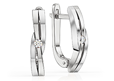 Серьги из белого золота