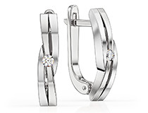 Earrings in white gold